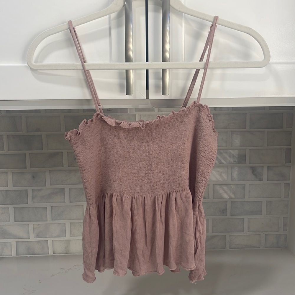 PacSun Dusty Pink Ruched Top